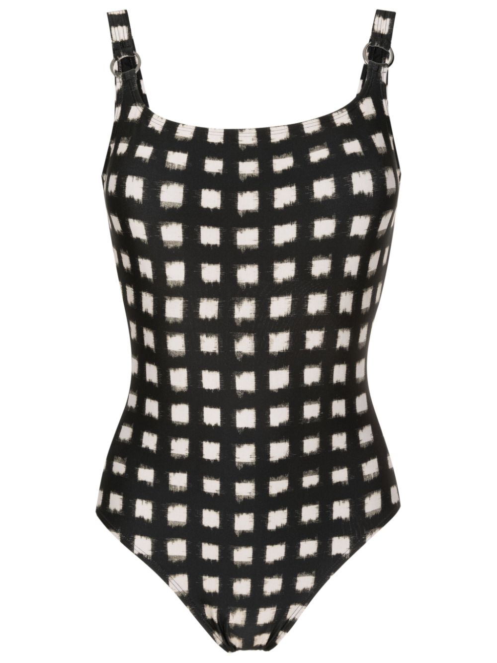 Lenny Niemeyer Vichy open-back swimsuit - Black