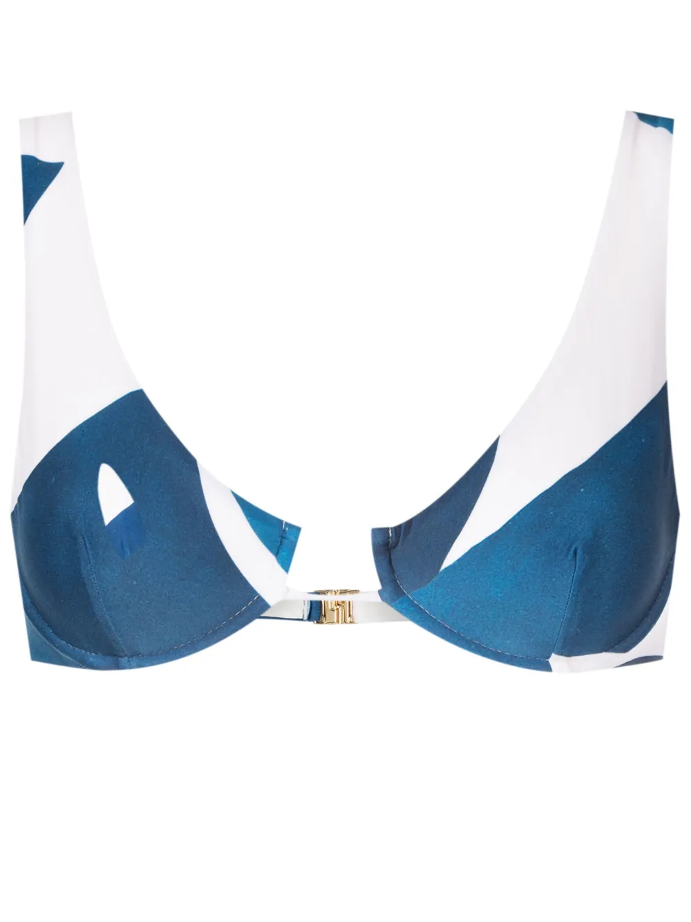 Lenny Niemeyer Burle Underwire-cup Bikini Top In Blue