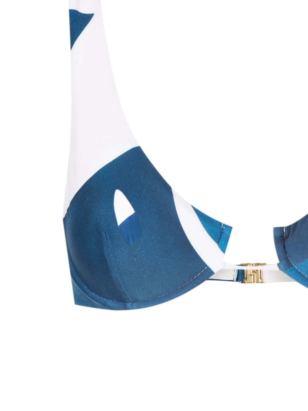 Lenny Niemeyer Burle Underwire-cup Bikini Top In Blue