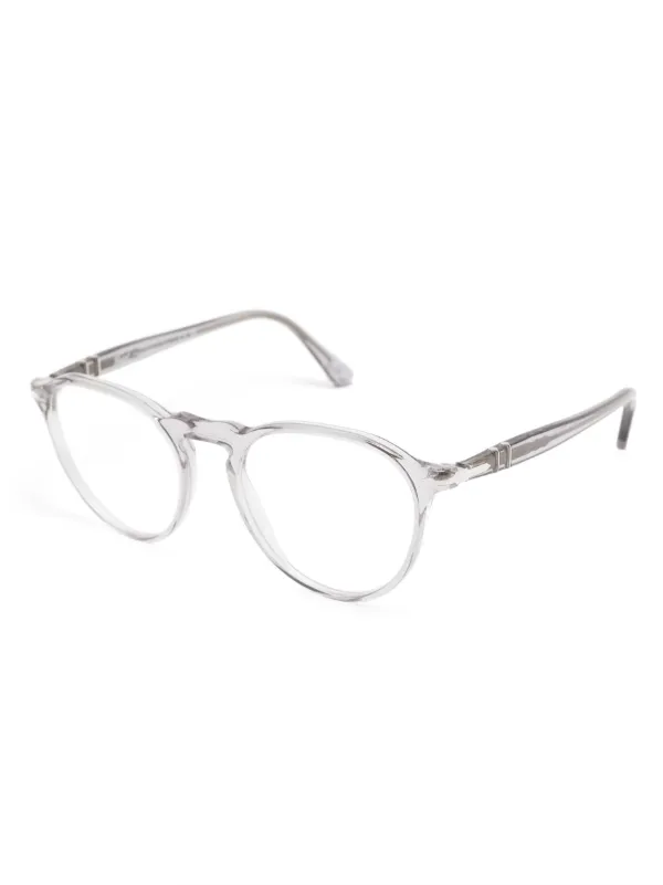 Persol Occhiali Tondi Trasparenti Grigio FARFETCH IT