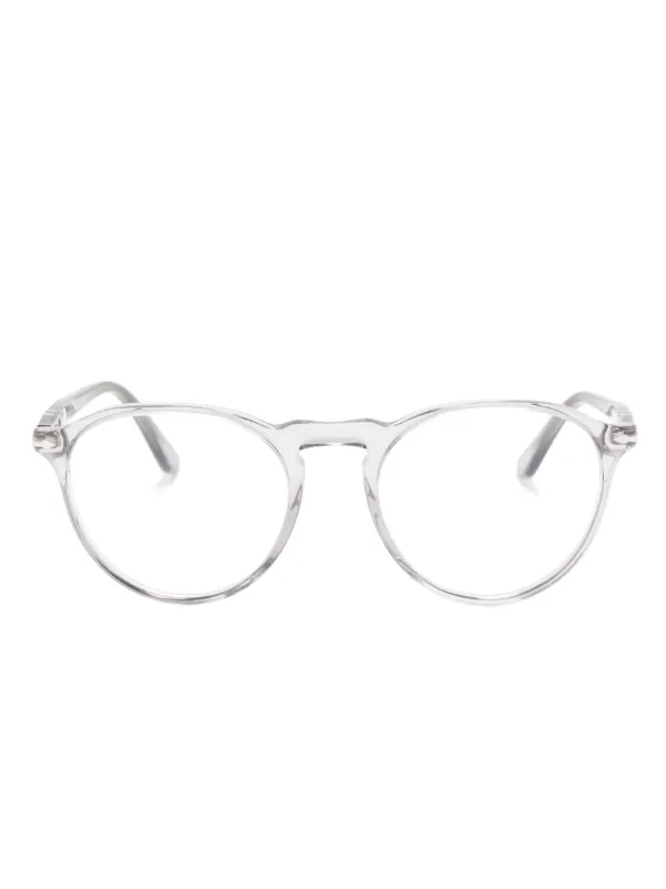Persol Transparent round-frame Glasses Grey FARFETCH PH