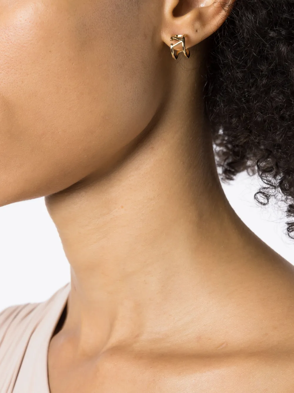 Valentino Garavani logolettering smallhoop Earring Farfetch