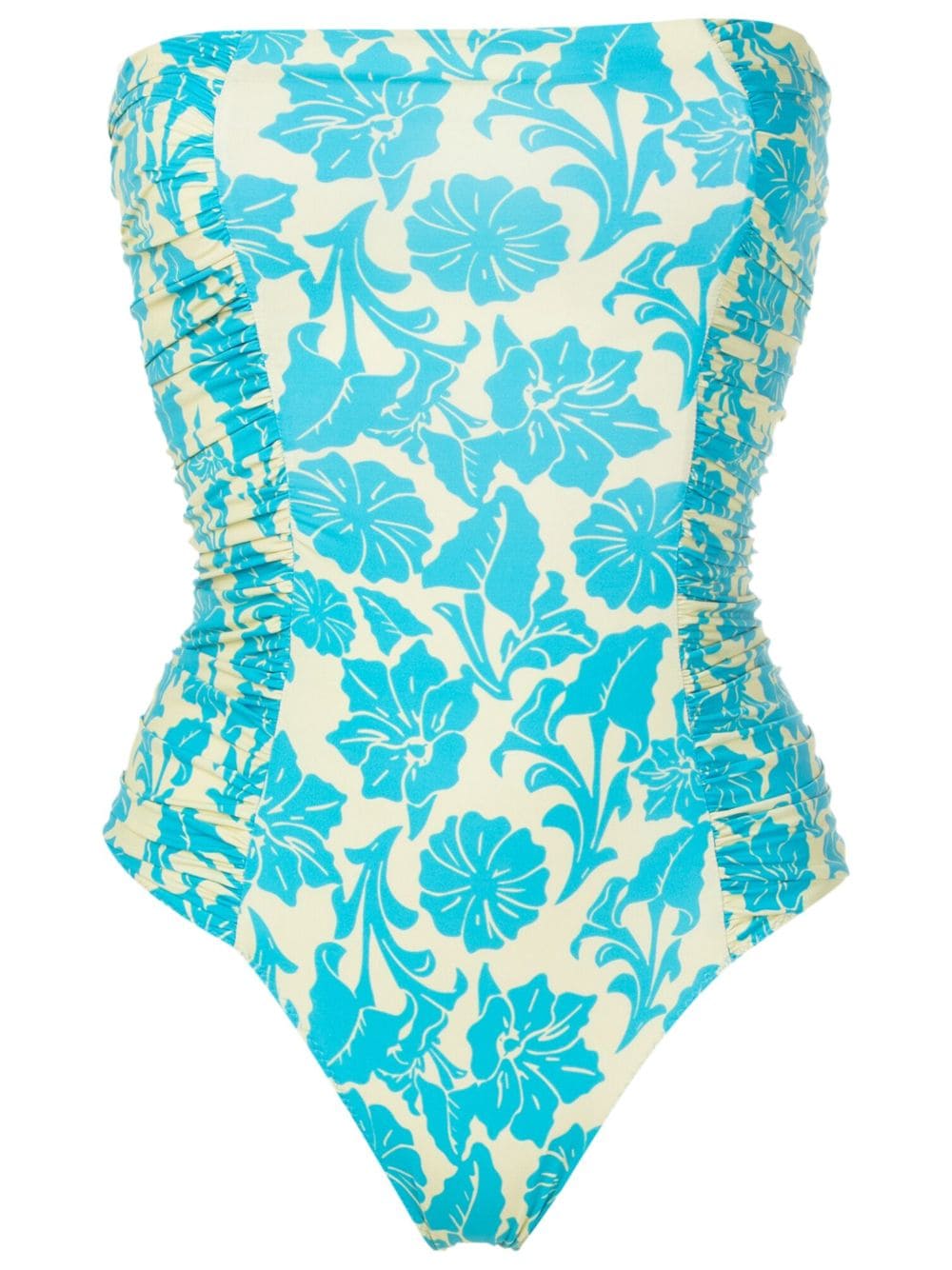 Clube Bossa Floral-print Detachable-strap Swimsuit In Blue