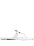 Tory Burch Miller cut-out leather flip-flops - White