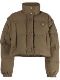 Moncler convertible cotton puffer jacket - Green