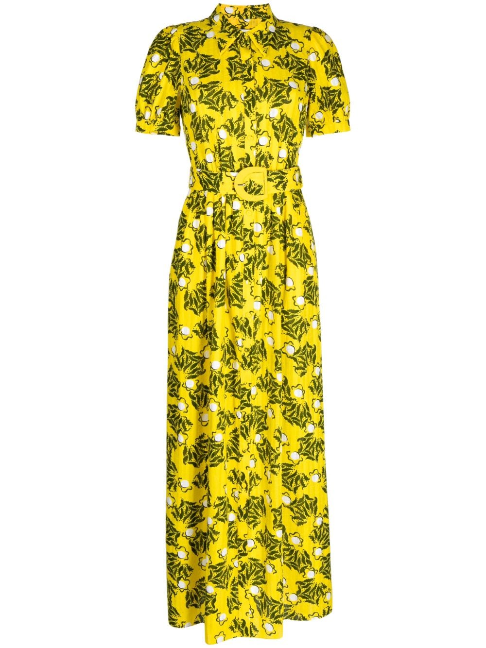 DVF Diane von Furstenberg Paddy graphic-print maxi dress - Yellow