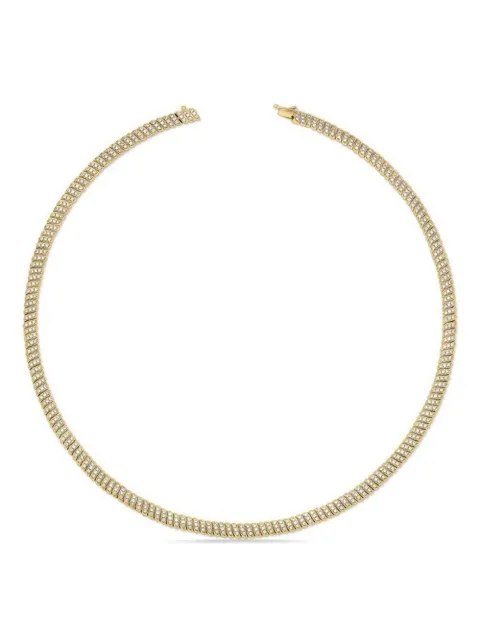 Anita Ko 18kt yellow gold Thin Zoe diamond choker necklace