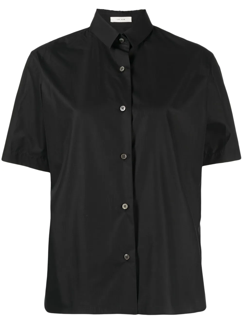 The Row short-sleeve cotton shirt – Black