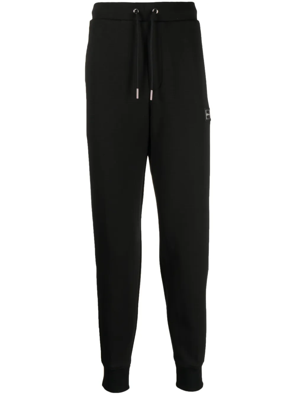 Shop Hugo Boss Logo-plaque Track Pants In Black
