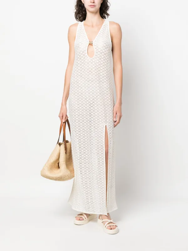 Ganni mesh hotsell maxi dress