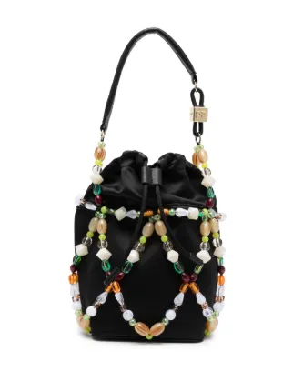 GANNI Beads Bucket Bag | Black | FARFETCH