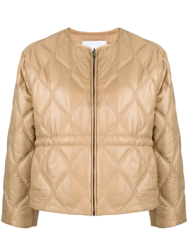 GANNI Quilted zip-up Jacket - Farfetch