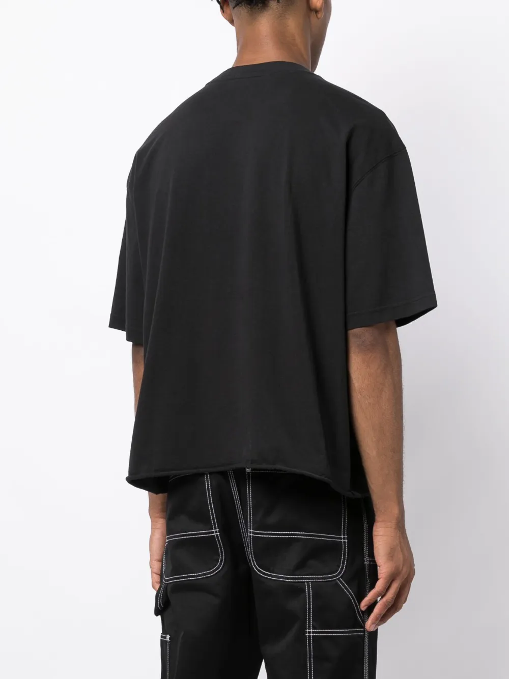 We11done T-shirt met logopatch Zwart