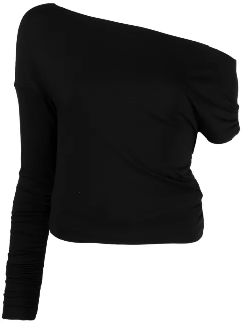Blumarine asymmetric gathered top