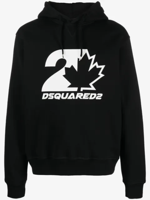 DSQUARED2 hoodie en coton à logo imprimé