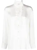 Alexander McQueen ruffle-detail long-sleeve shirt - White