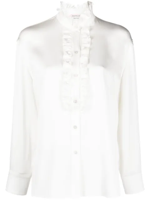 Alexander McQueen ruffle-detail long-sleeve shirt 