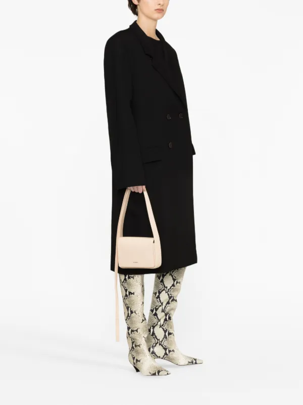 Jil Sander レザーショルダーバッグ | ニュートラル | FARFETCH JP