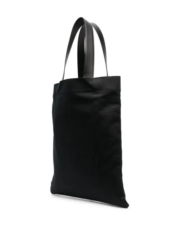 Jil Sander Large Logo Print Tote Bag | Black | FARFETCH RO