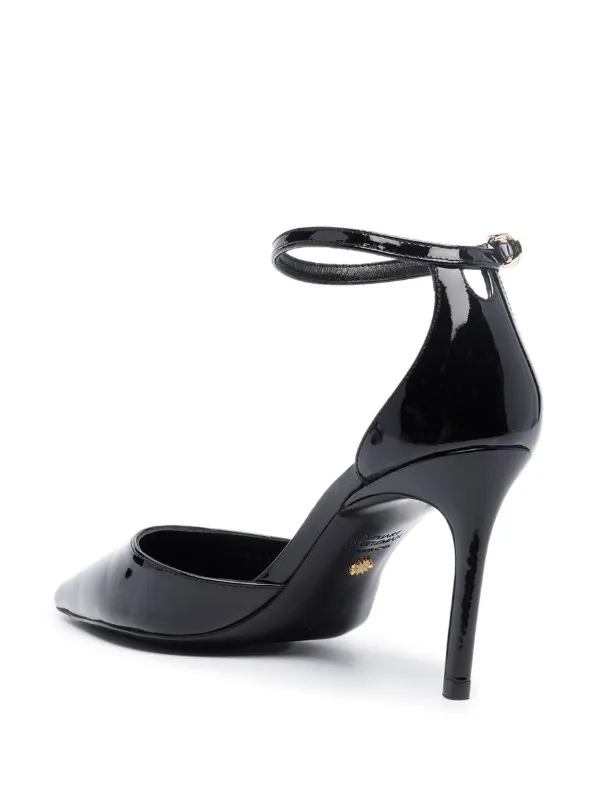 Black patent leather pointed toe pumps hotsell