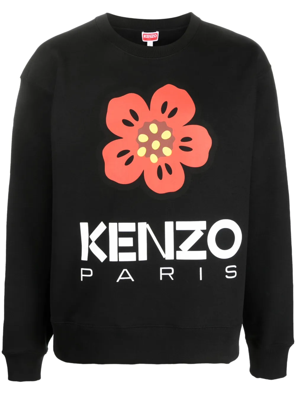 Kenzo Boke Flower Wool Sweater In Black