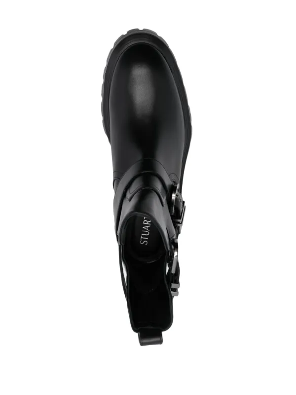 (残りわずか）Stuart Weitzmanバックル付きレザーアンクルブーツ STUART WEITZMAN レザー アンクルブーツ バックル付き | THE