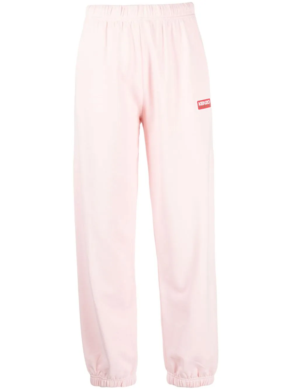 Kenzo Logo-embroidered Cotton Track Pants In Pink
