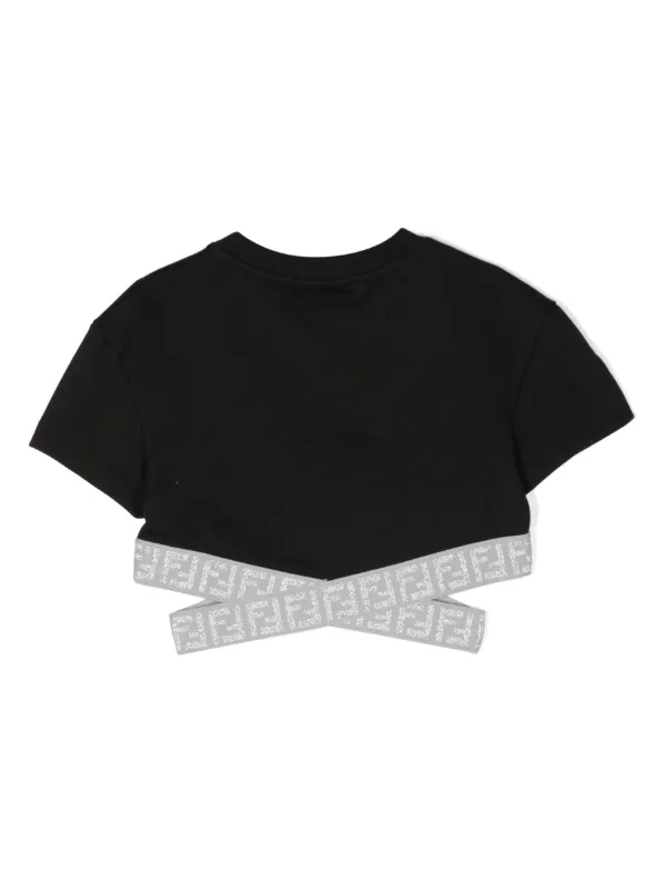 FENDI KIDS ロゴTシャツ　12M Fendi Baby Boys White Logo T-Shirt | Junior Couture USA