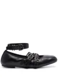 Stuart Weitzman Maverick leather ballerina shoes - Black