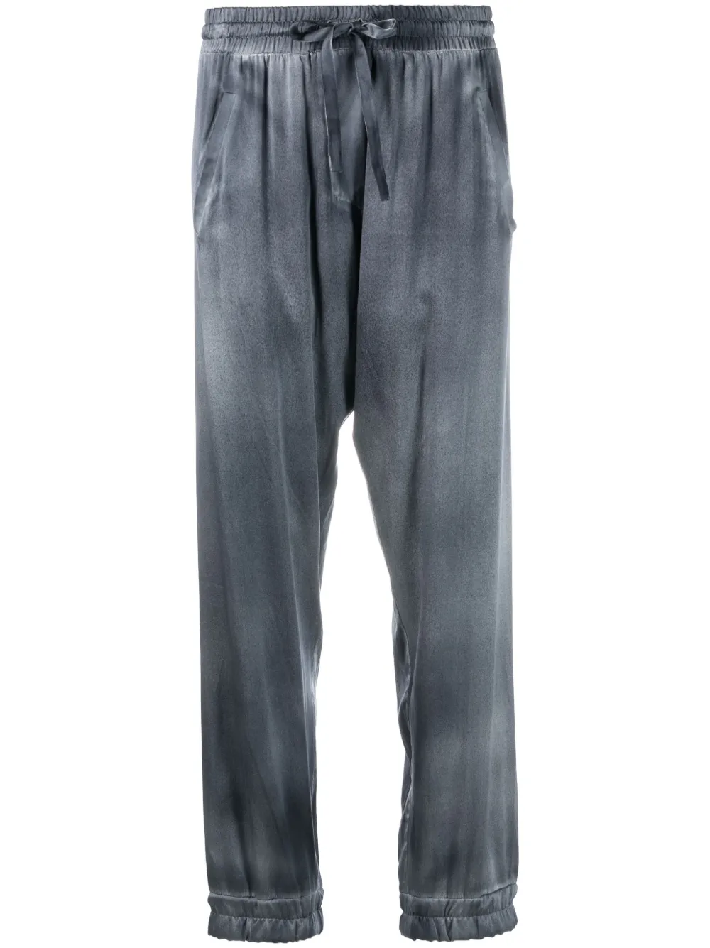 Avant Toi faded-effect silk track pant