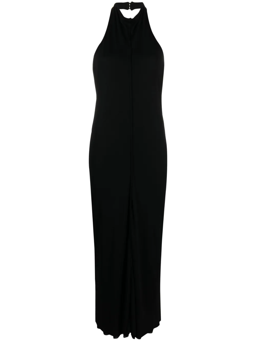 The Row Brynlee Open-back Jersey Midi Dress In Black