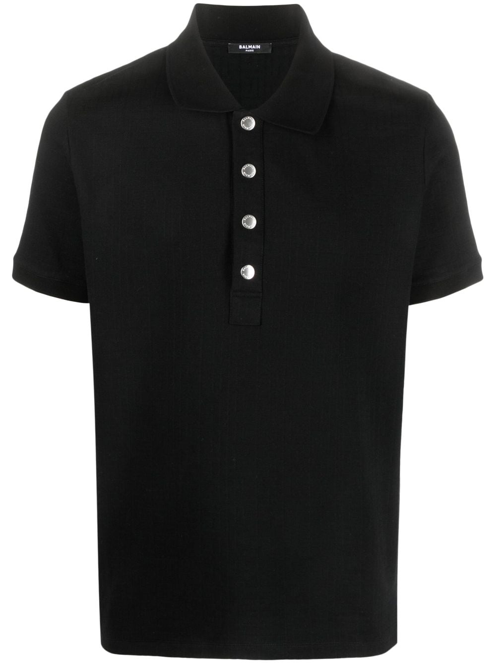 Balmain monogram-pattern Piqué Polo Shirt - Farfetch