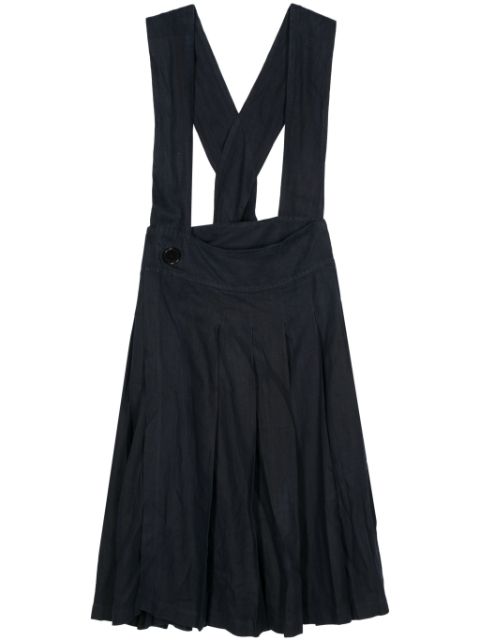 Comme Des Garcons 2000s dungarees-style midi skirt Women