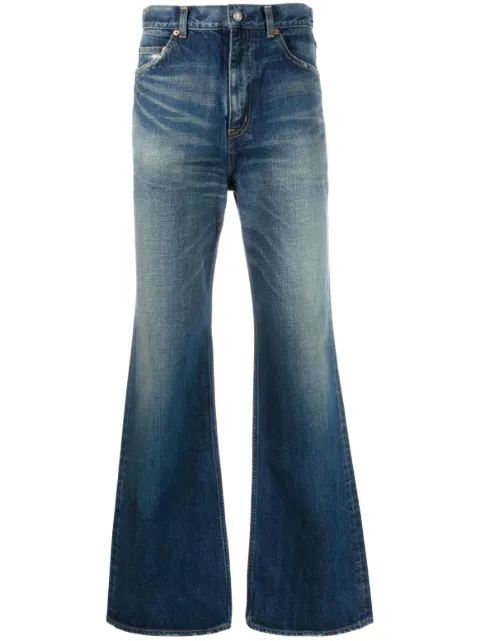 Saint Laurent 70's whiskering-effect bootcut jeans