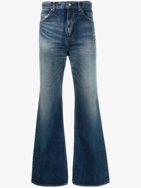 Saint Laurent 70's whiskering-effect bootcut jeans