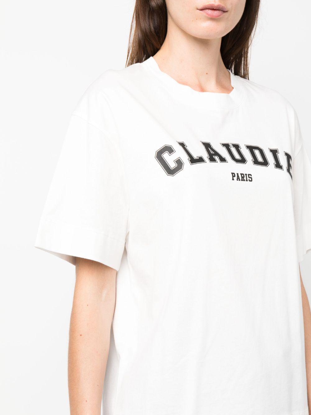 Shop Claudie Pierlot Logo-print Cotton T-shirt In White