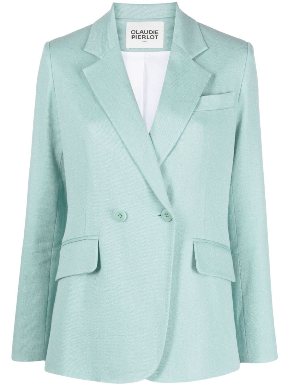 Claudie Pierlot Notched-lapel Single-breasted Blazer In Blue