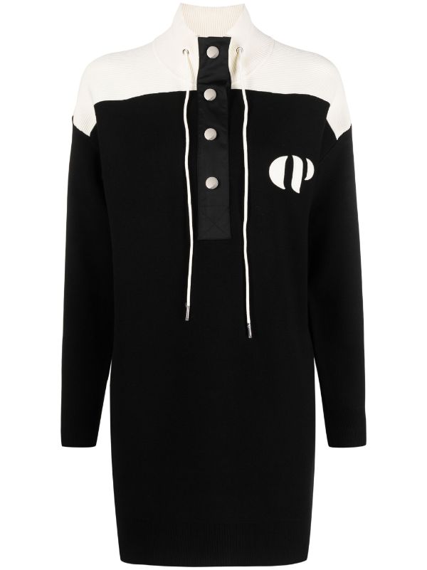 Claudie Pierlot logo embroidered Knitted Dress Farfetch