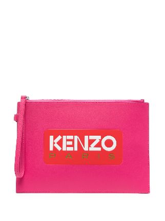 Kenzo レザー クラッチバッグ | ピンク | FARFETCH JP