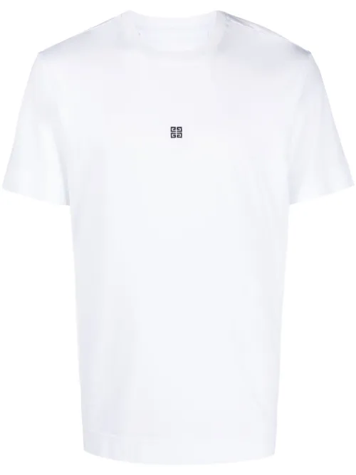 T-shirt en coton à logo brodé - Givenchy - Modalova