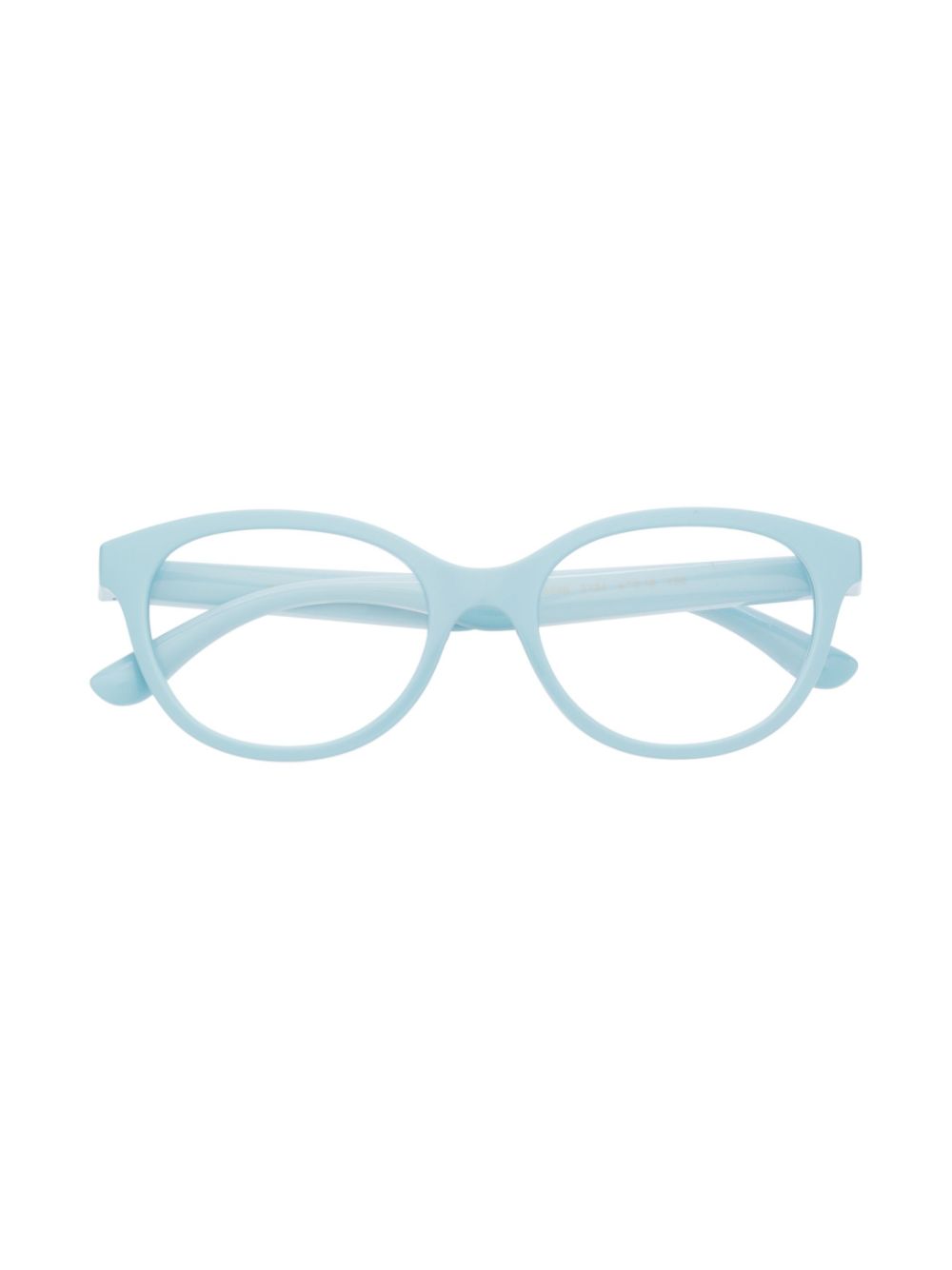 Dolce & Gabbana Kids logo-embossed round-frame glasses - Blue