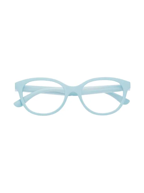 Dolce & Gabbana Kids logo-embossed round-frame glasses