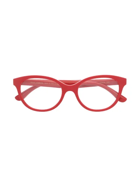 Dolce & Gabbana Kids logo-embossed round-frame glasses