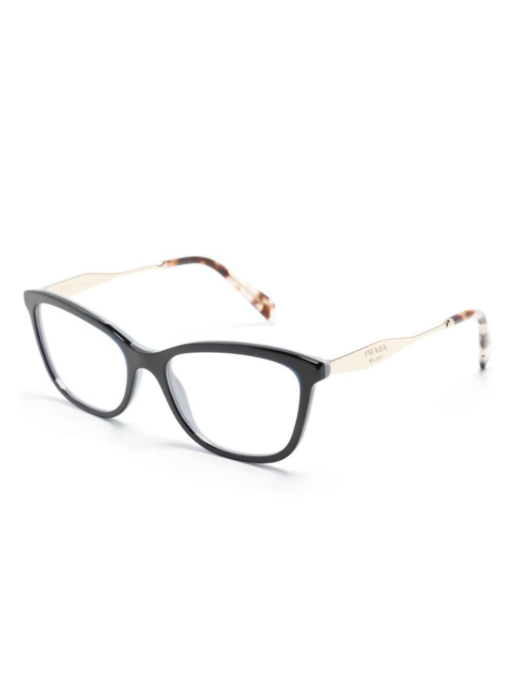 Prada Eyewear Bril met vlinder montuur - Zwart