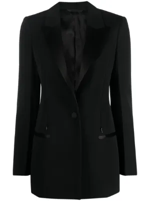 【関税&送料込】Givenchy Black Stretch Wool Blend Blazer Givenchy Double-Breasted Wool Blazer With Pleated Back