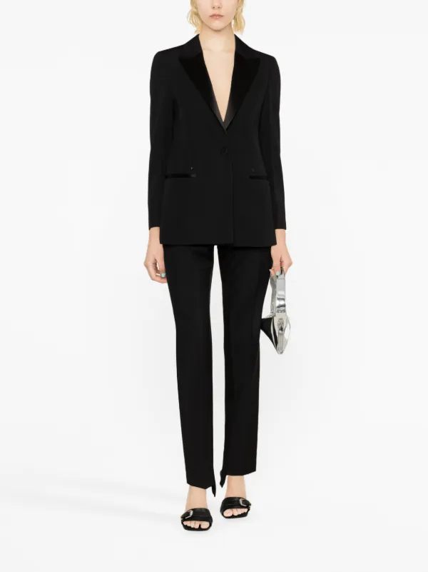 ジャケット GIVENCHY SS23 Black wool blend blazer (BW30FP14RQ 001) Givenchy single-breasted Wool Blazer | Black | FARFETCH