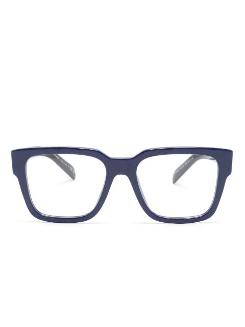 Prada Eyewear - enamel-logo square-frame glasses