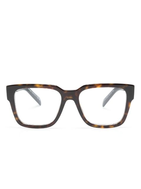 Prada Eyewear - enamel-logo square-frame glasses