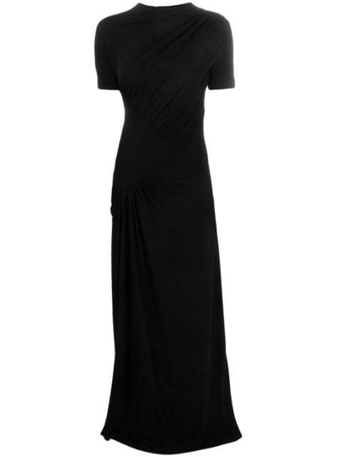 Givenchy gathered short-sleeve maxi dress 