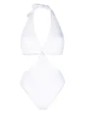 Fisico cut-out detailing swimsuit - White